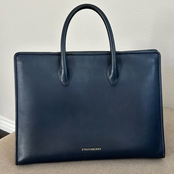 The Strathberry Tote - Navy - Picture 1 of 17